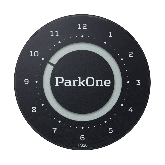 ParkOne 2 Carbon Black - Karbon sort parkeringsskive